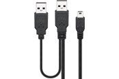 USB - Pro USB 2.0 Hi-Speed Dual-Power cable black - 4040849345876