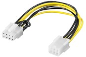 Strømkabel (intern) - Pro Power cable/adapter for PC graphics card PCI-E/PCI Express 6-pin to 8-pin - 4040849936357