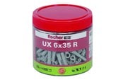 Skruer & Spiker  - Fischer Universal plug UX 6 x 35 R with rim tin - 531027