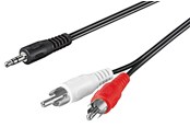 Lydkabel - Pro Audio cable AUX adapter 3.5 mm male to stereo RCA male - 4040849273599