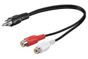 Lydkabel - Pro Audio Y cable adapter RCA male to stereo RCA female - 4040849500053