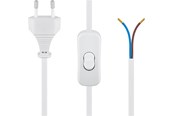 Strømkabel (intern) - Pro Euro cord for assembly with switch 1.5 m white - 4040849513497