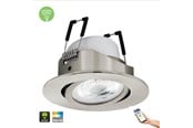 Smarthus - EGLO SALICETO-Z recessed spot RGB+TW 5W Ø88 mm brushed steel - 99672