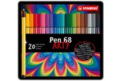 Skrive- & Tegneverktøy - STABILO  Pen 68 Arty metal tin of 20 colors - 6820-6