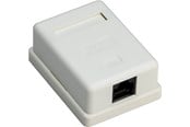 Tilbehør - Pro 1-port RJ45 surface mount installation box CAT 6 UTP white - 4040849776328