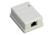 Tilbehør - Pro 1-port RJ45 surface mount installation box CAT 6 STP white - 4040849776342