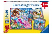 Puslespill - Ravensburger Charming Mermaids 3x49p - 10108063