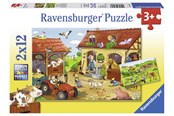 Puslespill - Ravensburger Working On The Farm 2x12p - 10107560