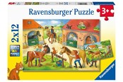 Puslespill - Ravensburger Happy Days At The Stables 2x12p - 10105178