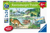 Puslespill - Ravensburger Dinosaurs Of Land And Sea 2x24p - 10105128