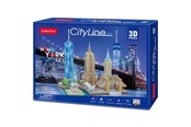 Puslespill - Cubic Fun City Line New York City 3D 123 pcs 3D Puslespill - 200255