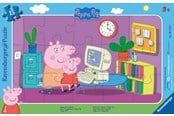 Puslespill - Ravensburger Peppa In Front Of The Computer 15pcs - 10106123