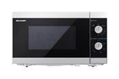 Mikrobølgeovn - Sharp YC-MG01E-S - microwave oven with grill - freestanding - silver/black - YC-MG01E-S