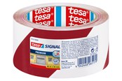 Tape & Lim - tesa Signal Premium Warning marking tape 66m x 50mm Red-White - 58131-00000-01