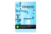 Rengjøring - brabantia Size G - trash can liner - high-density polyethylene (HDPE) - white - pack of 40 - 37 56 68