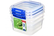 Kjøkkentilbehør - Sistema Square Klip It Plus 3 Pack 1.15 L - 881630