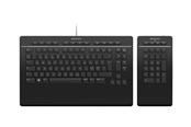 Tastatur - 3Dconnexion Keyboard Pro with Numpad - keyboard and numeric pad set - QWERTY - Nordic - Tastatur & Numerisk sett - Nordisk - Svart - 3DX-700094