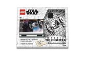 Skole - Euromic LEGO Star Wars Note book with 4x4 black brick 1 pen and building toy - 4005063-52510