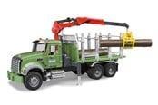 Leketøysbil - Bruder MACK Granite Timber truck with 3 trunks - 02824