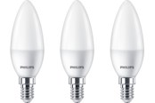 LED-lyspære - Philips LED-lyspære Candle 5W/827 (40W) Frosted 3-pack E14 - 929002968433