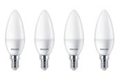 LED-lyspære - Philips LED-lyspære Candle 5W/827 (40W) Frosted 4-pack E14 - 929002968440