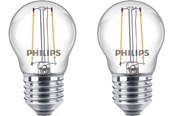 LED-lyspære - Philips LED-lyspære Classic Mini-ball 2W/827 (25W) Clear 2-pack E27 - 929001238798