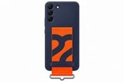 Mobil - Deksel og etui - Samsung Galaxy S22 Plus Silicone Cover with Strap - Navy - EF-GS906TNEGWW