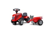 Kjøretøy - Falk  Ride-on tractor with trailer rake and shovel Baby Massey Ferguson - 808-021