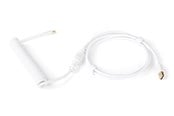 Tastatur - DUTZO Coiled Aviator USB-C cable - White - Upgrade Accessories - Hvit - DCA-UC-WHT