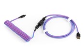 Tastatur - DUTZO Coiled Aviator Micro-USB B cable - Purple - Upgrade Accessories - Lilla - DCA-UMB-PUR