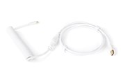 Tastatur - DUTZO Coiled Aviator Micro-USB B cable - White - Upgrade Accessories - Hvit - DCA-UMB-WHT