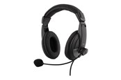 Hodetelefoner - Deltaco HL-50 - Headset - full size - wired - 3.5 mm jack - black - HL-50