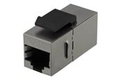 Tilbehør - Deltaco MD-126 Cat6 Keystone Coupler Shielded 2xRJ45 plastic 180 metal - MD-126