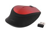 Mus - Deltaco MS-462 - Mouse optical 3 buttons wireless USB - Mus - Optisk - 3 knapper - Rød - MS-462