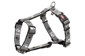 Hund - Trixie Silver Reflect H-harness S–M: 40–65 cm/20 mm black/silver grey - TX12232