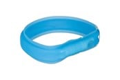 Hund - Trixie Flash light Tape USB silicone L–XL: 70 cm/30 mm blue - TX12672