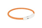 Hund - Trixie Flash light Tape USB TPU/nylon M–L: 45 cm/ø 7 mm orange - TX12704