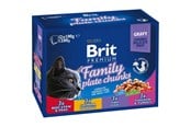 Katt - Brit Premium Cat Pouches Family Plate (12x100g) - BK290120