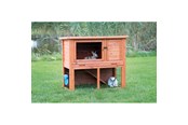 Smådyr - Trixie natura small animal hutch with outdoor run 116 × 97 × 63 cm brown - TX62302