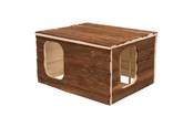 Smådyr - Trixie Hilke house with hay manger guinea pigs bark wood 40 × 23 × 32 cm - TX61803