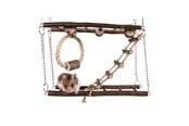 Smådyr - Trixie Suspension bridge with chain hamsters bark wood 27 × 17 × 7 cm - TX61650