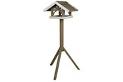 Fugl - Trixie natura bird feeder with stand pine wood 45 × 28 × 44 cm/1.25 m grey/white - TX55802