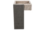 Katt - Trixie Bed for shelves with scratching board 33 × 48 × 37 cm light grey - TX44085