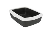 Katt - Trixie Classic cat litter tray with rim 37 × 15 × 47 cm dark grey/white - TX40184