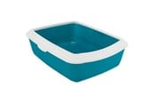 Katt - Trixie Classic cat litter tray with rim 37 × 15 × 47 cm petrol/white - TX40180