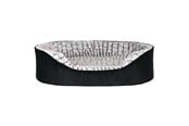 Hund - Trixie Lino vital bed oval 110 × 92 cm black/grey - TX37253