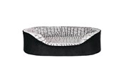 Hund - Trixie Lino vital bed oval 83 × 67 cm black/grey - TX37252