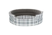 Hund - Trixie Lucky bed oval 65 × 55 cm grey/white - TX37023