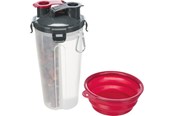 Hund - Trixie Food and water container plastic 2 × 0.35 l/ø 11 × 23 cm - TX25019