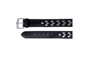 Hund - Trixie Active collar with studs leather M: 38–45 cm/40 mm black - TX1837